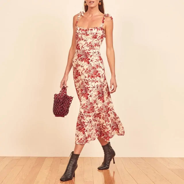 Elegant Vintage Floral Dress