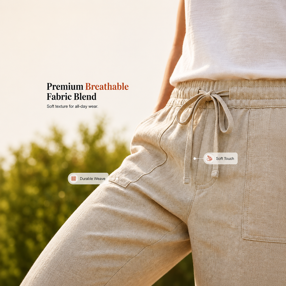 Isla™ Timeless Linen-Cotton Pants