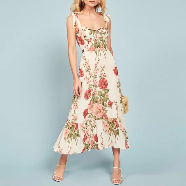 Elegant Vintage Floral Dress