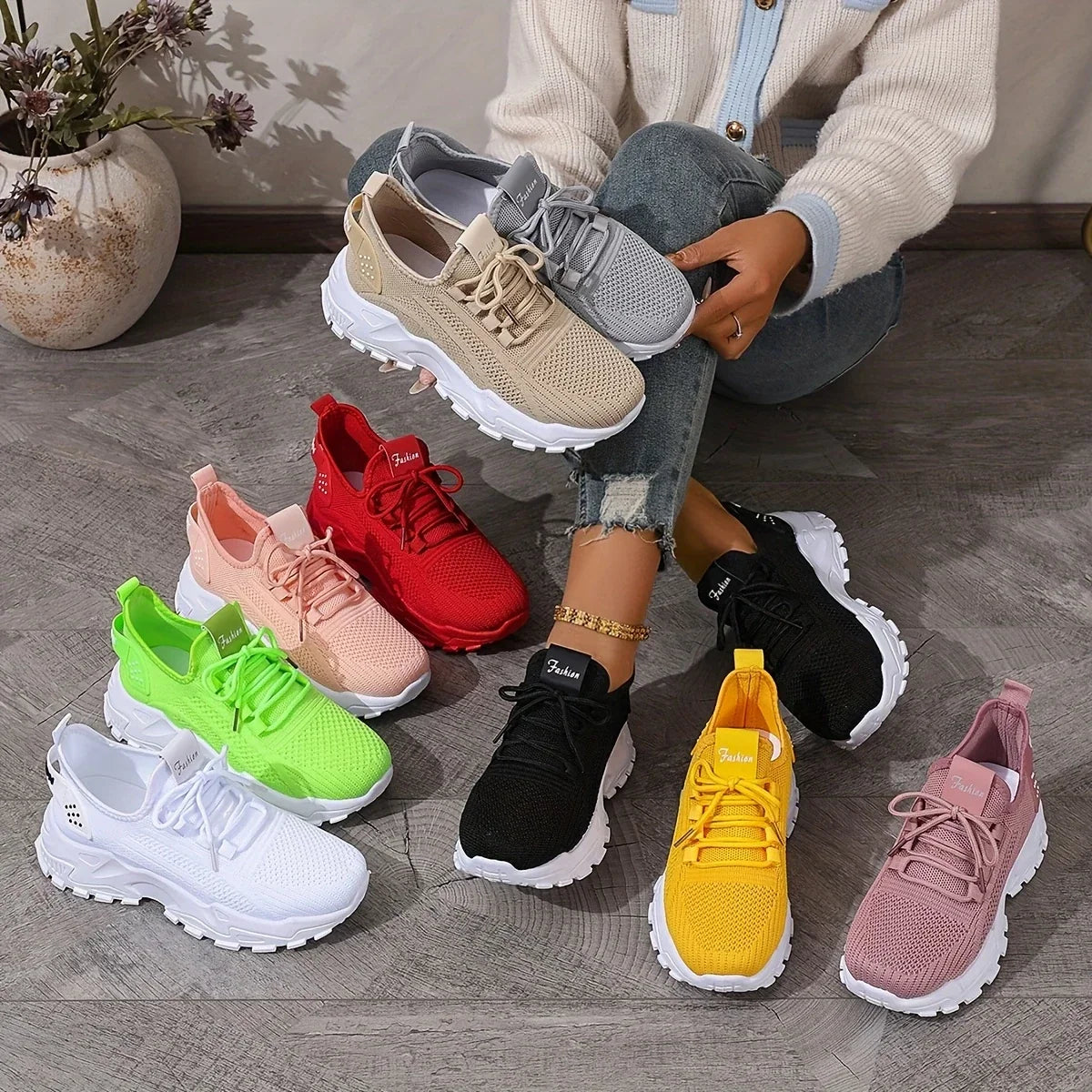 ANNIE™ WOMEN'S BREATHABLE KNIT SNEAKERS
