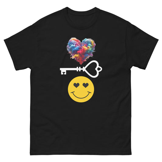 Love is the Key to Happiness Custom T-Shirt