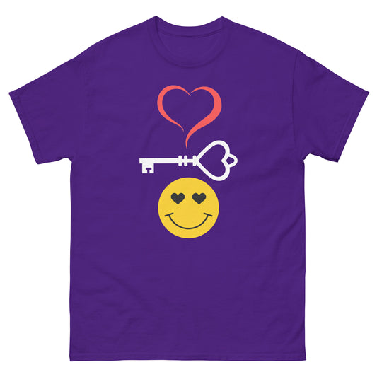 Love is the Key to Happiness Custom T-Shirt