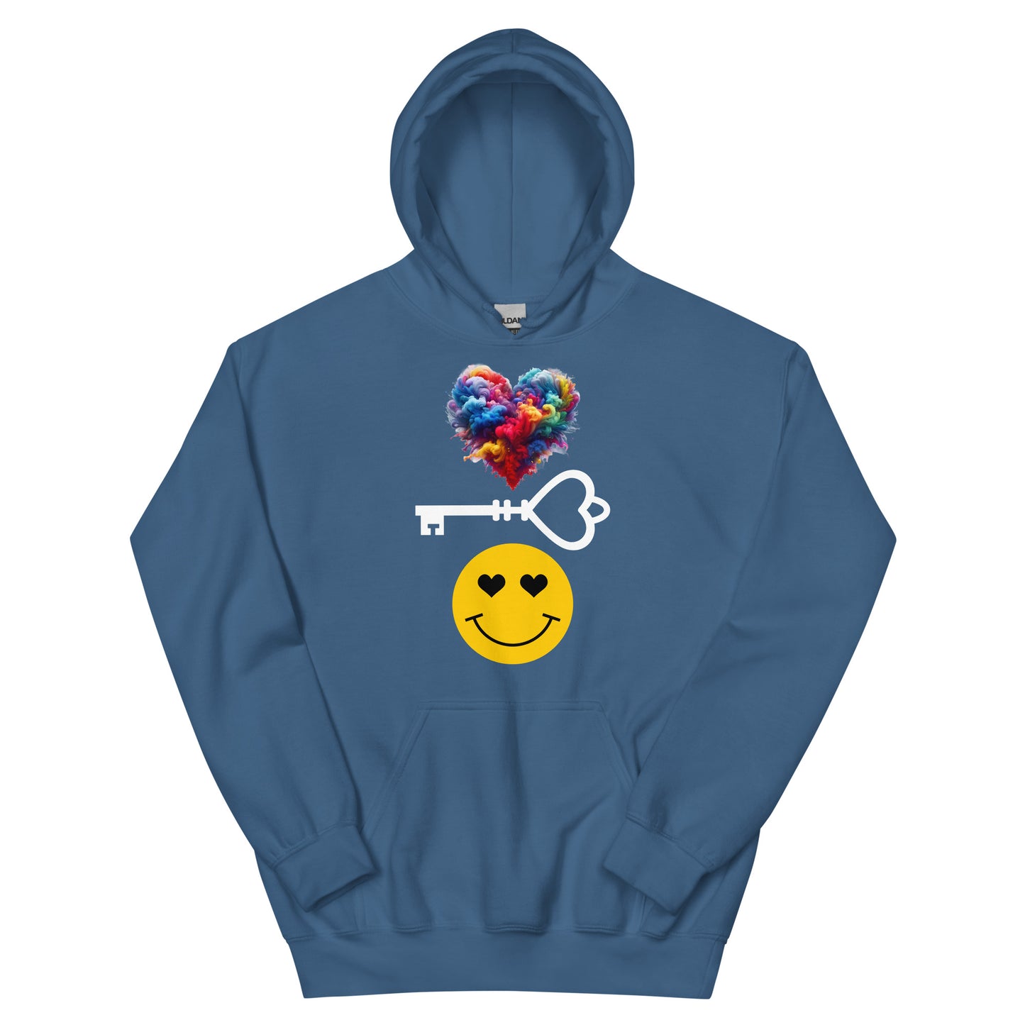 Love is the Key to Happiness Custom Hoodie