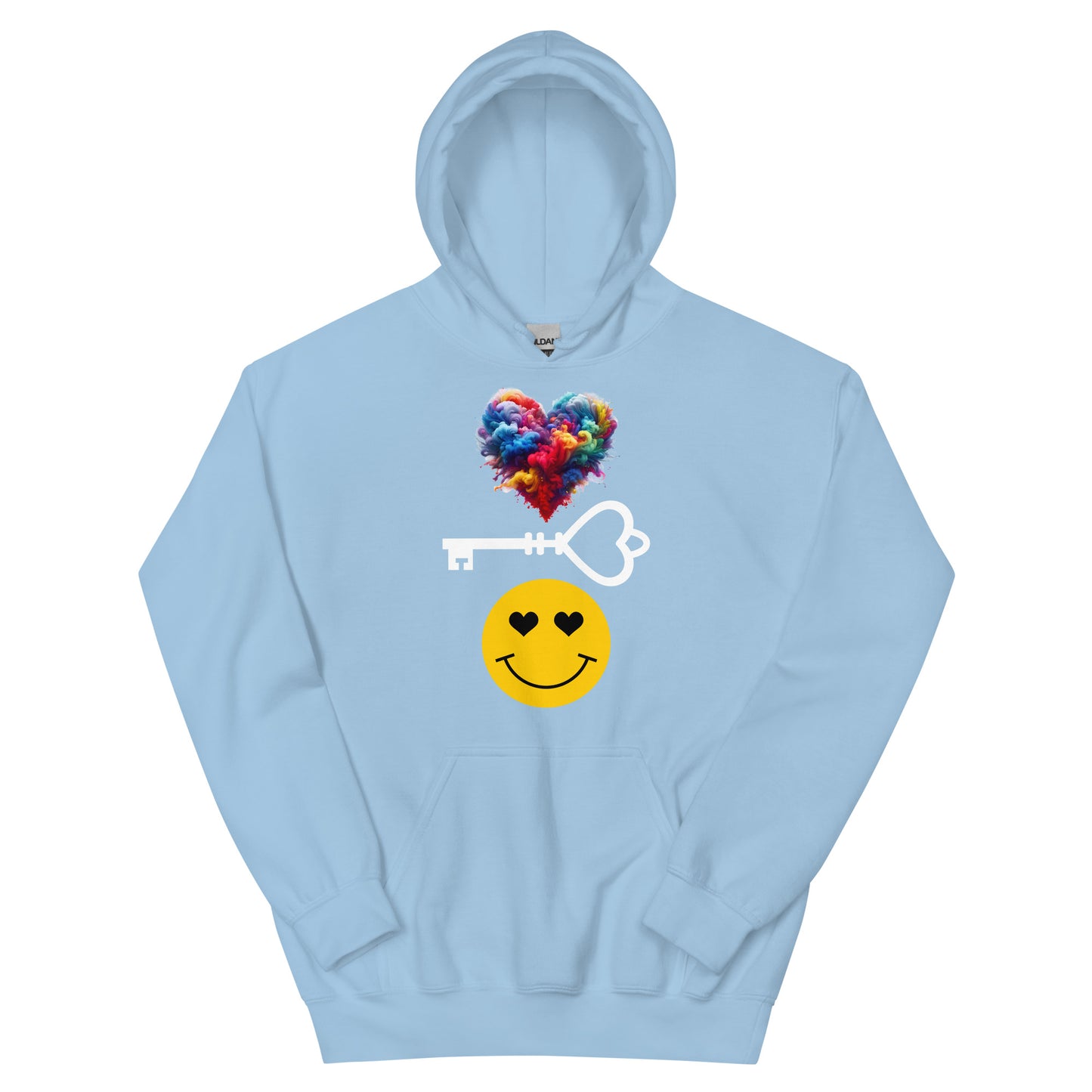 Love is the Key to Happiness Custom Hoodie