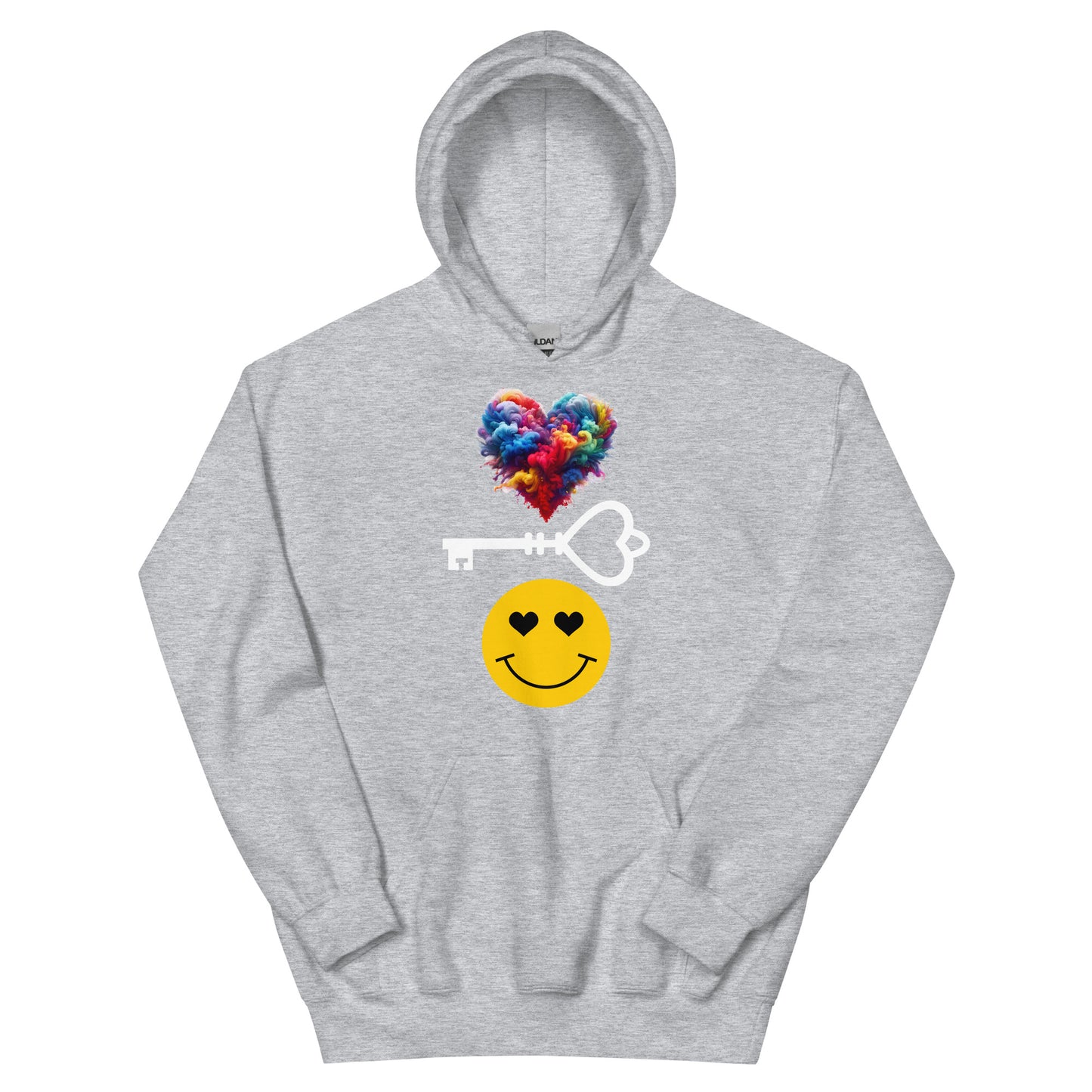 Love is the Key to Happiness Custom Hoodie